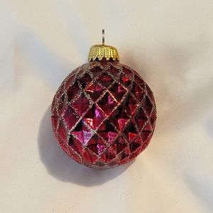 Antique West Germany Multi-Faceted Diamond Mercury Glass Ornament